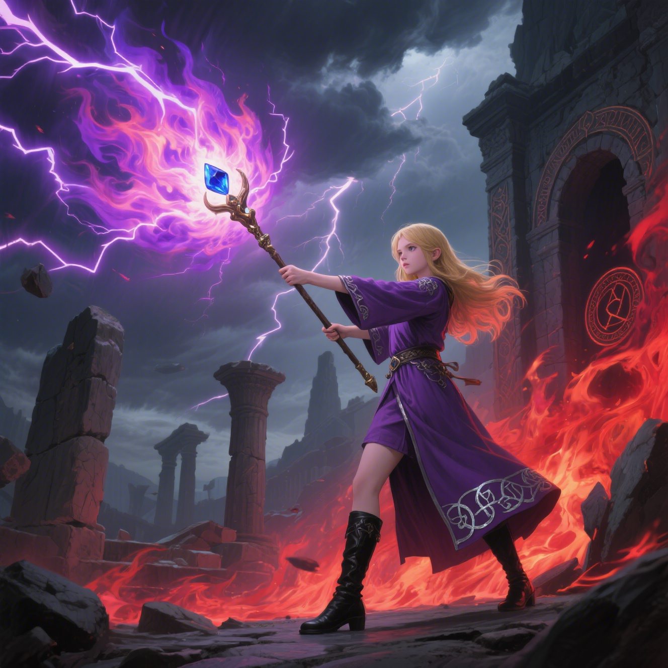 Dark Night Female Magician