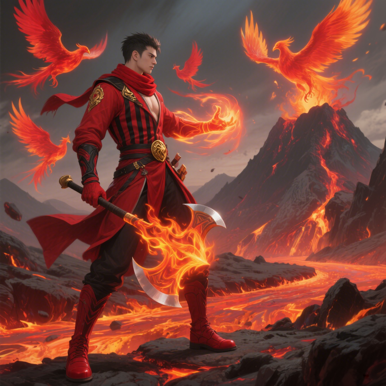 Master Flame Axe