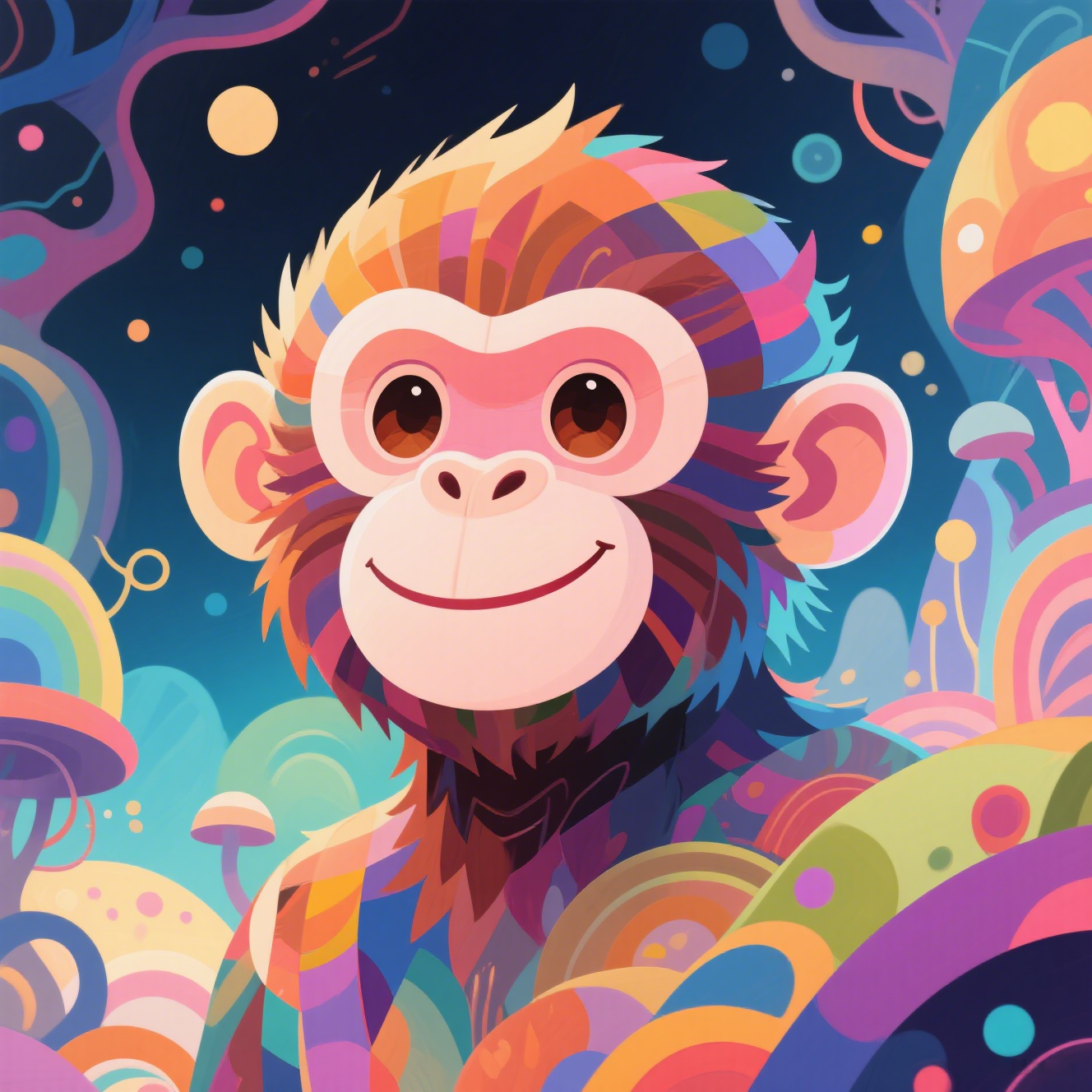 Star Studded Digital Monkey Avatar