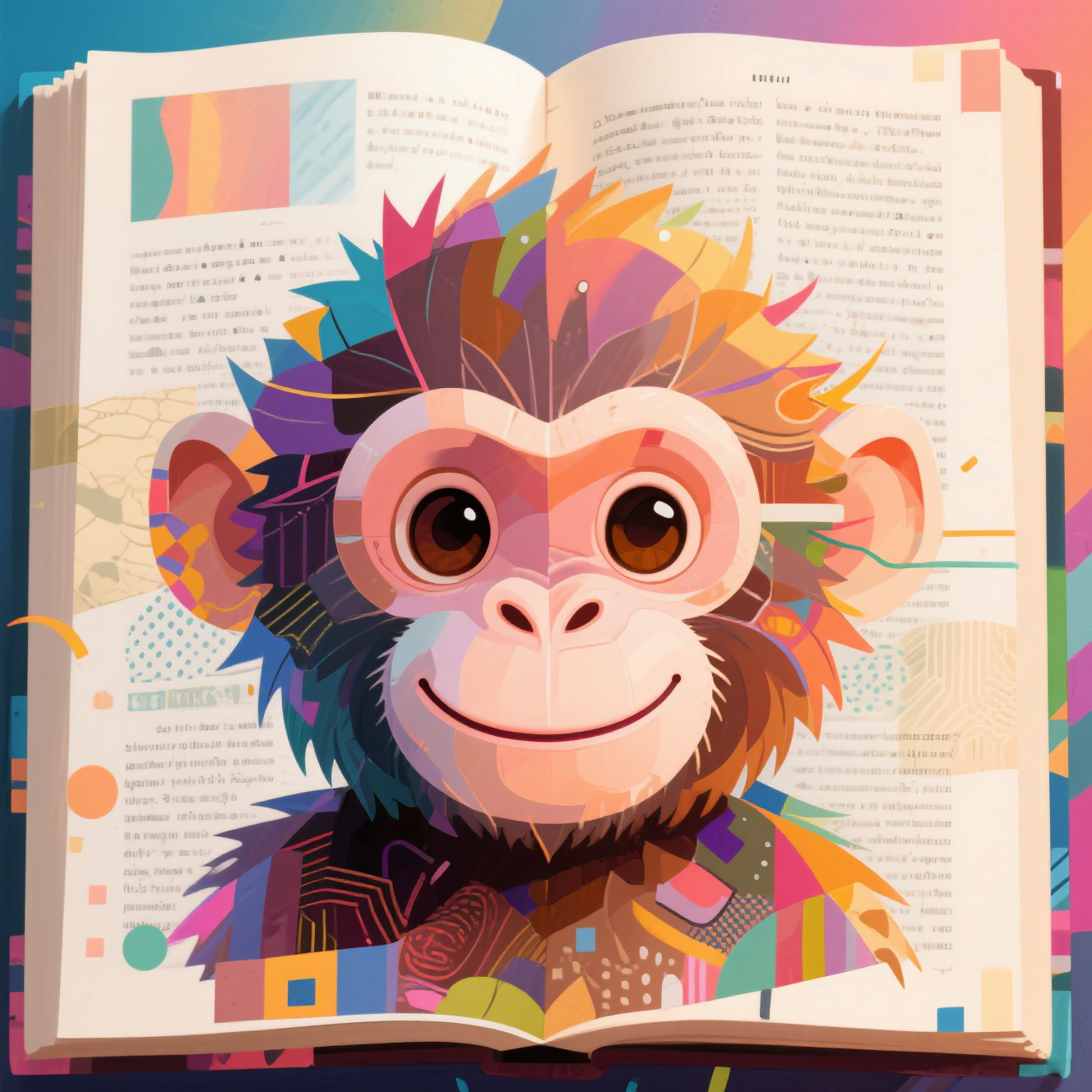 Modern Book Digital Monkey Avatar