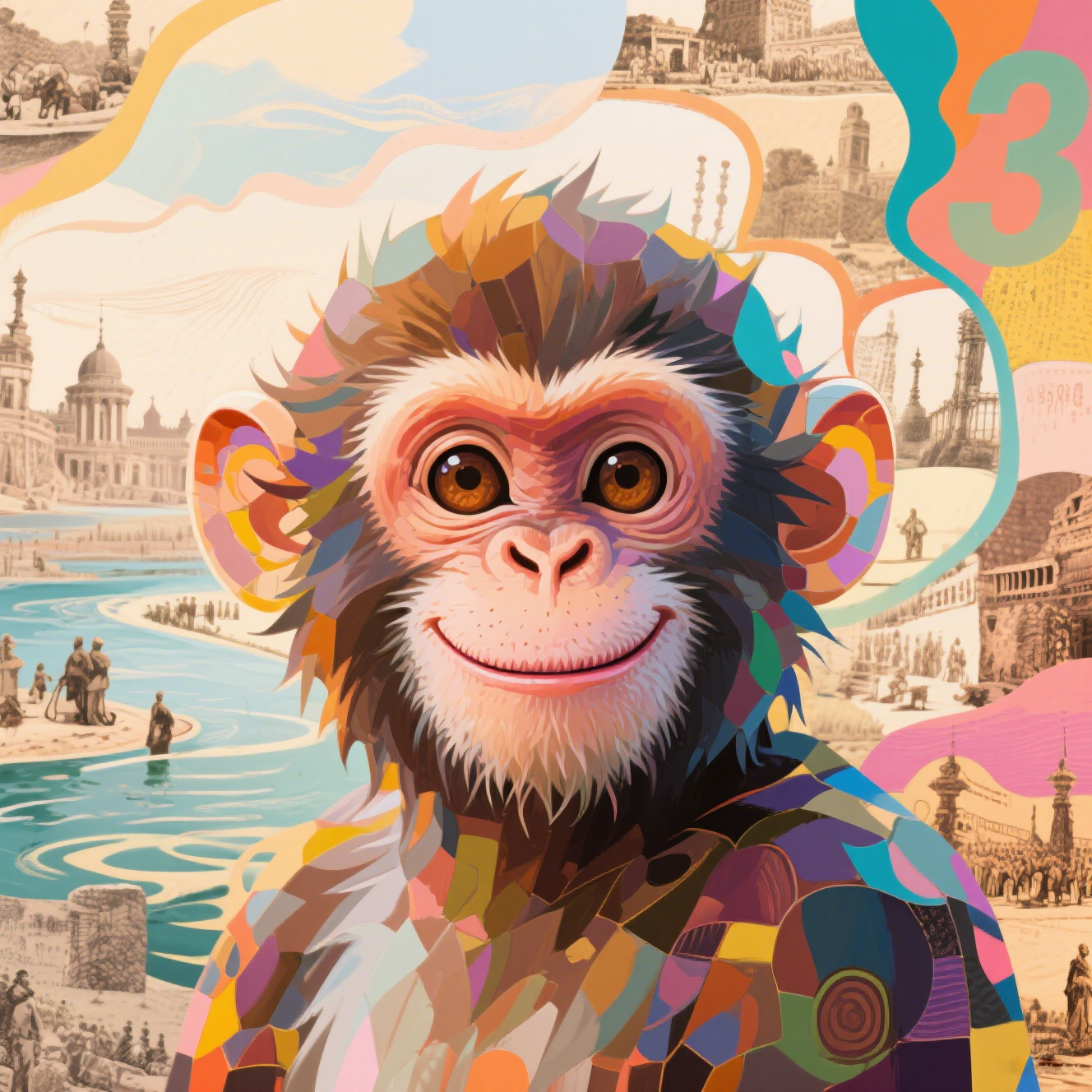 Historical City Digital Monkey Avatar