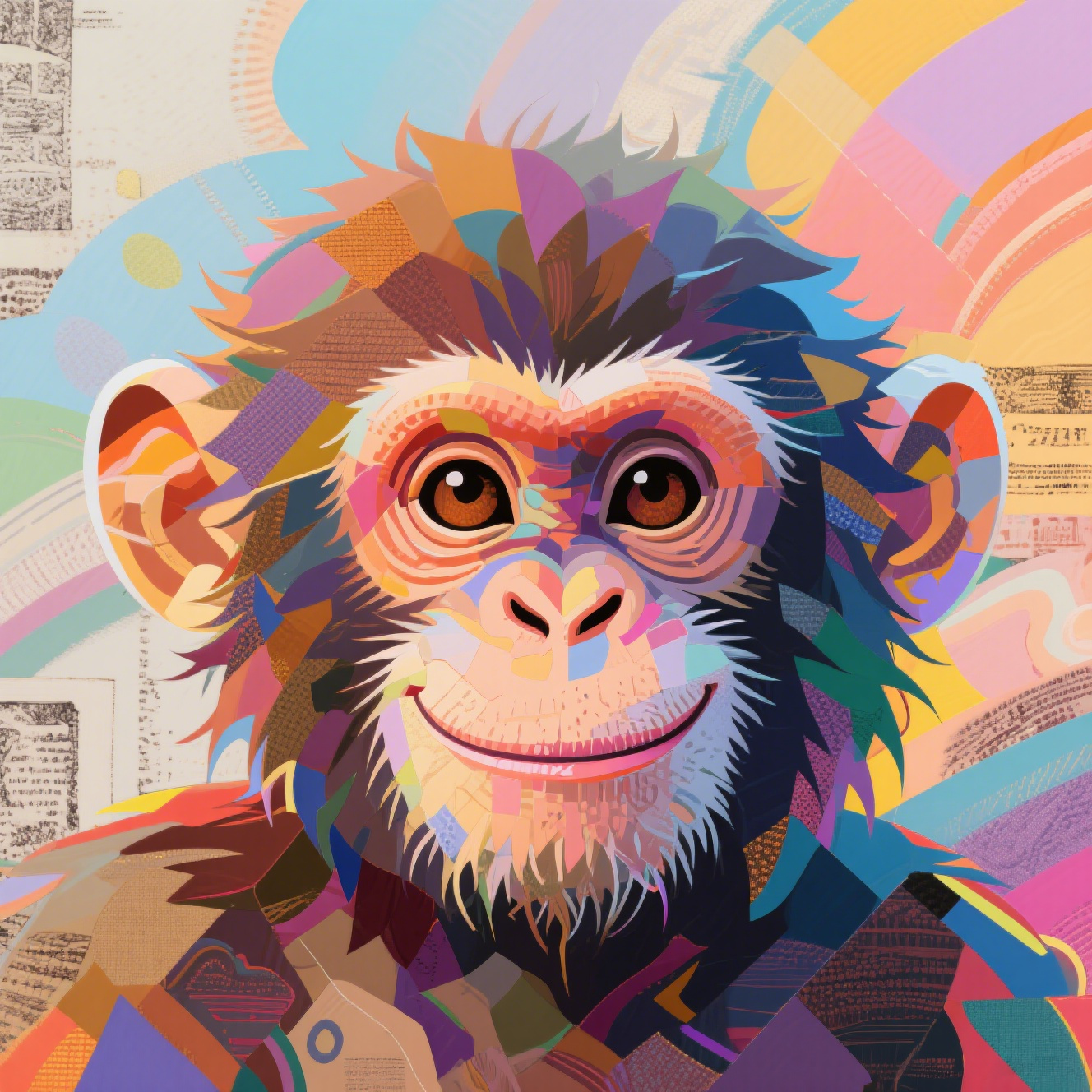 Collage Digital Monkey Avatar