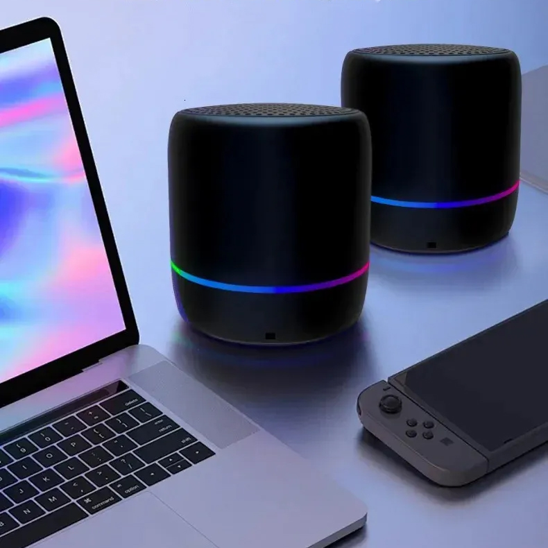 Wireless Bluetooth Smart Speaker with AI Voice Control Mini Portable Subwoofer for Outdoor or Home Use