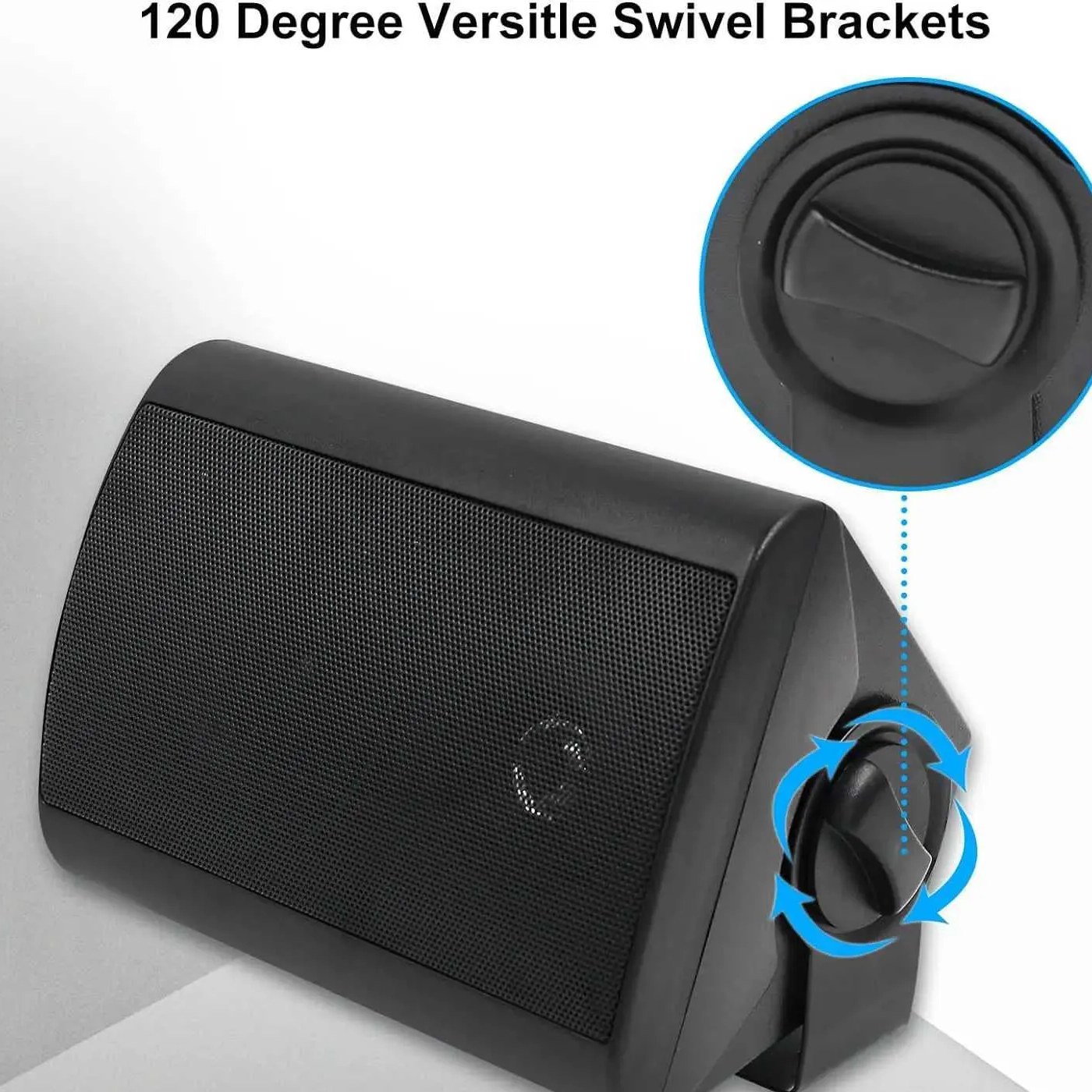 Indoor and Outdoor 200W Powerful Bass Speakers with Wide Stereo Sound and All-Weather Durability