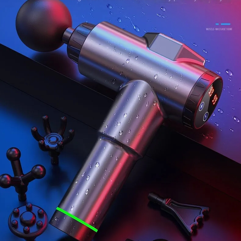 High-Frequency Full Body Massage Gun Deep Muscle Relaxation Electric LCD Display Percussion Fascia Gun