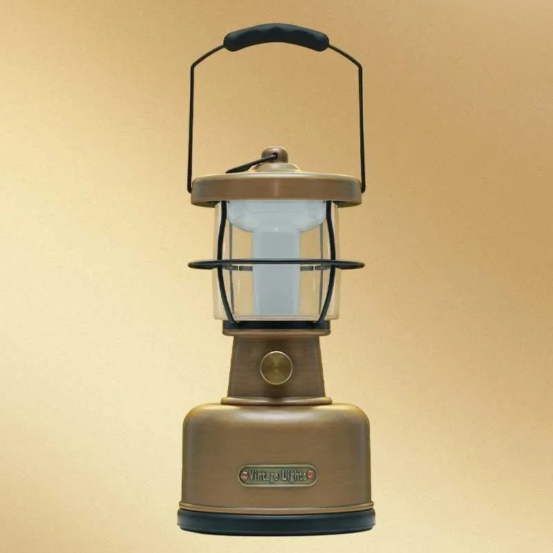 Rechargeable Retro Horse Lantern Camping Lamp Port...