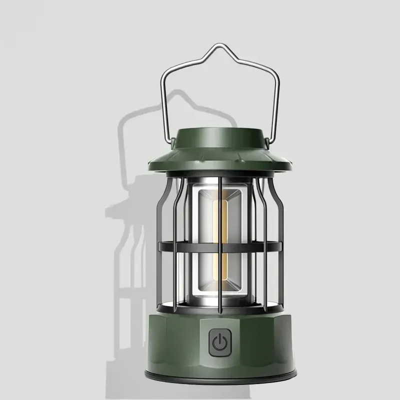 Vintage Rechargeable Camping Lantern Stepless Dimm...