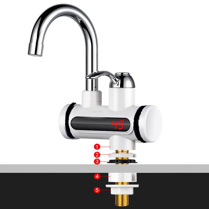 220V 3000W Instant Electric Faucet Kitchen Water Heater Dual Use Hot and Cold Quick Heating Tap