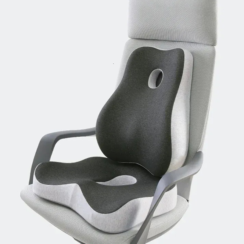 Memory Foam Seat Cushion Ergonomic Office Chair Pillow Hip Back Lumbar Support Coccyx Cushion