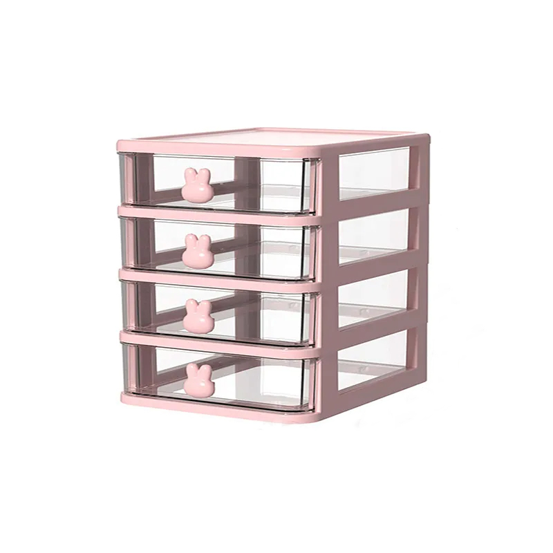 Drawer-Type Desk Storage Organizer, Stackable Desktop Drawer Cabinet, Transparent Storage Box Office