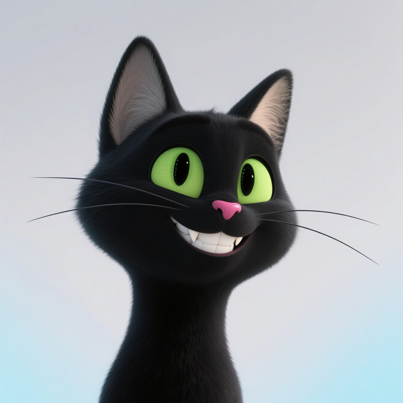 Happy Yet Shy Evil Blackcat