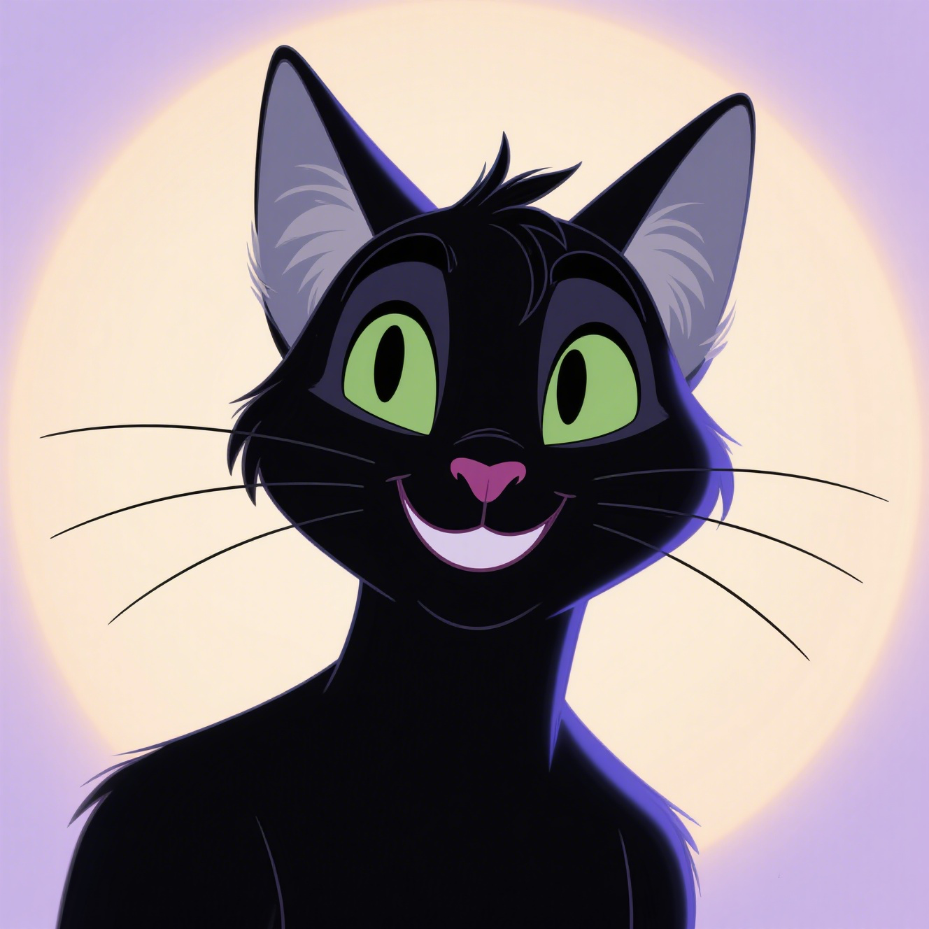 Evil Blackcat Is Staring Blankly