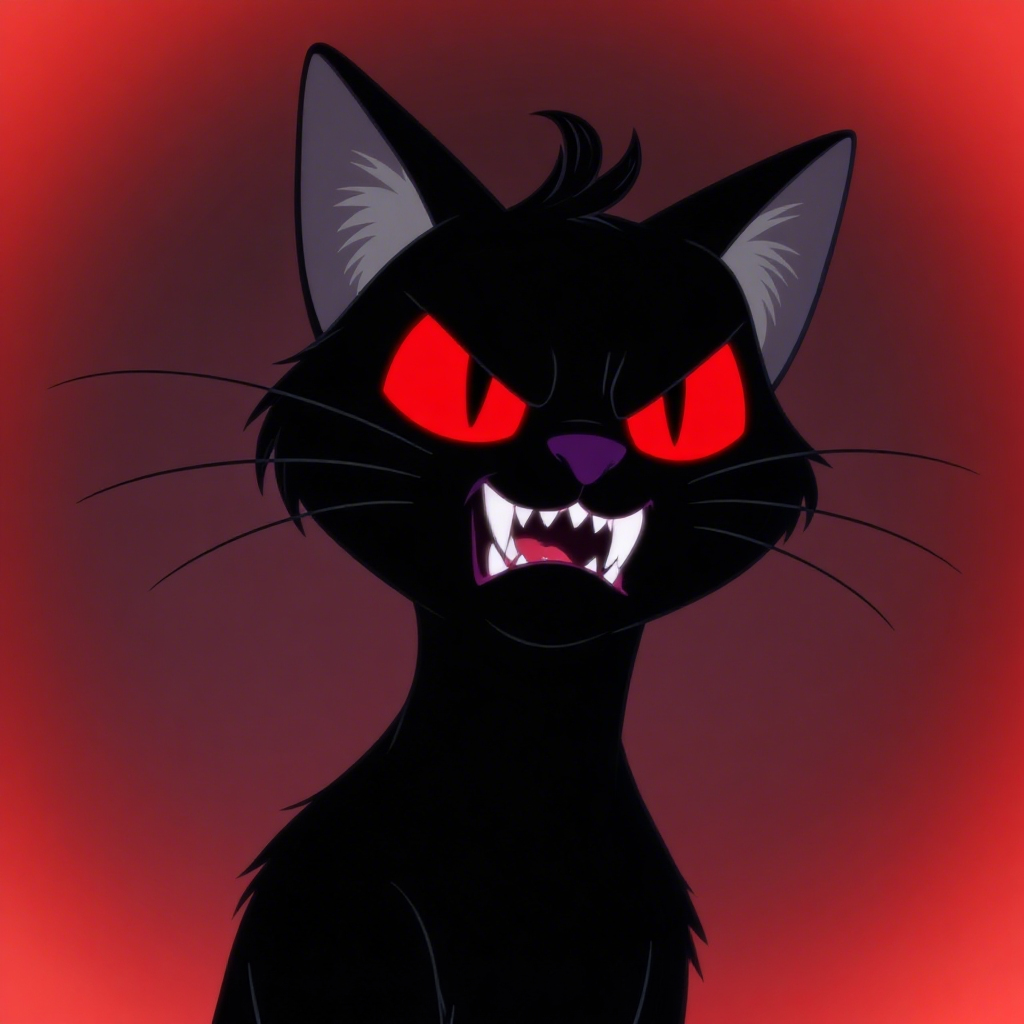 Evil Blackcat Enraged To The Point Of Slaughter
