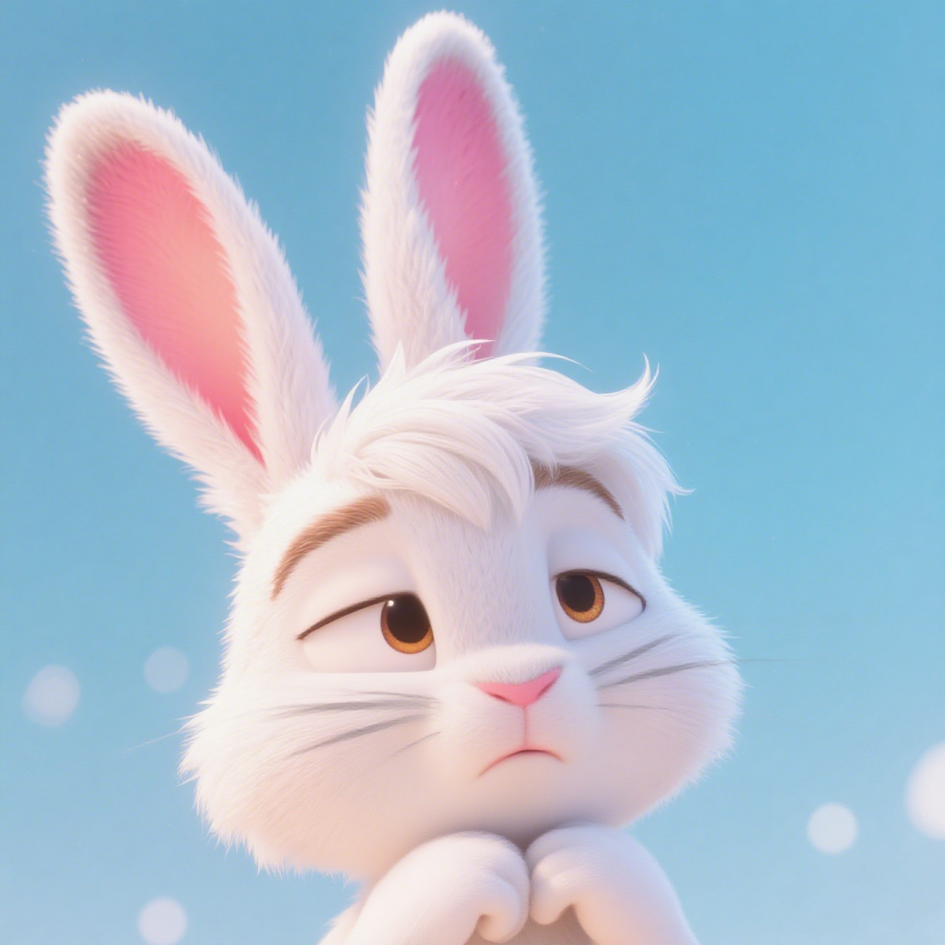 Barton Rabbit Has A Gloomy Expression On His Face