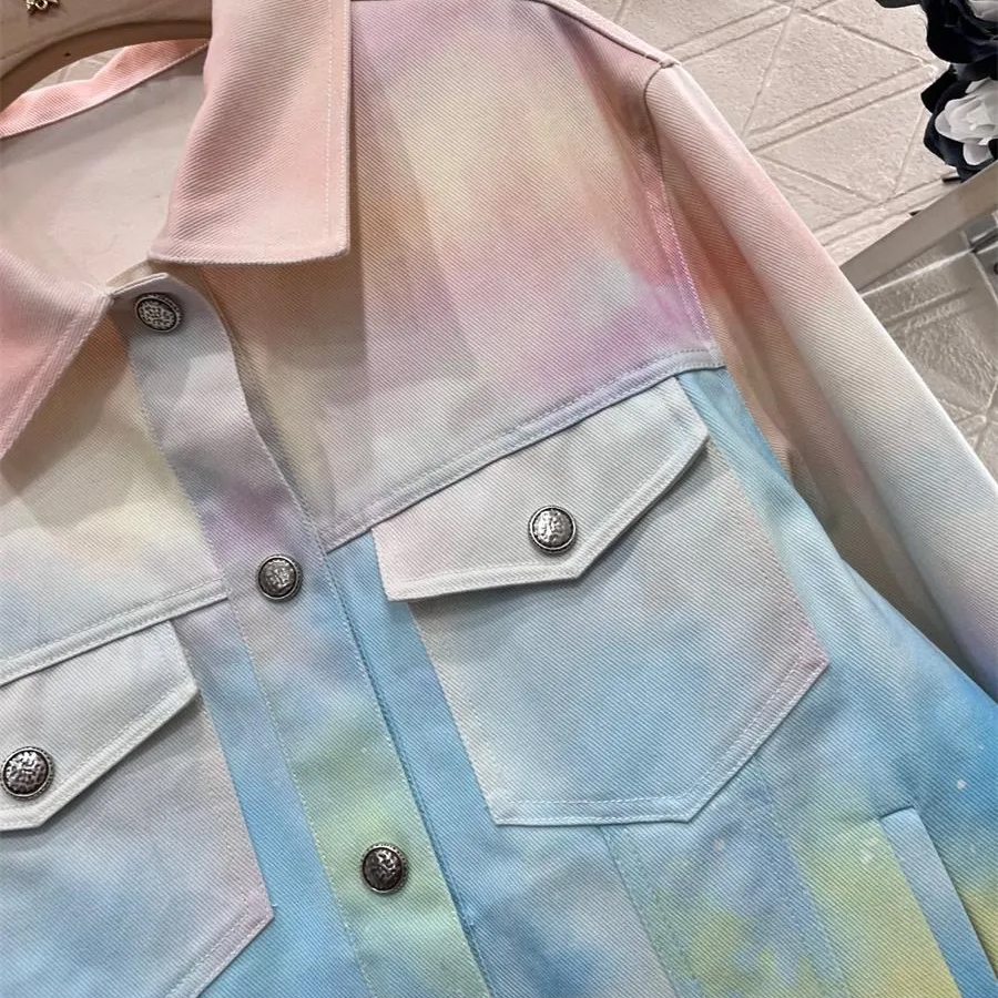 Women's Denim Jacket Cowboy Fashion Coat Casual Outerwear