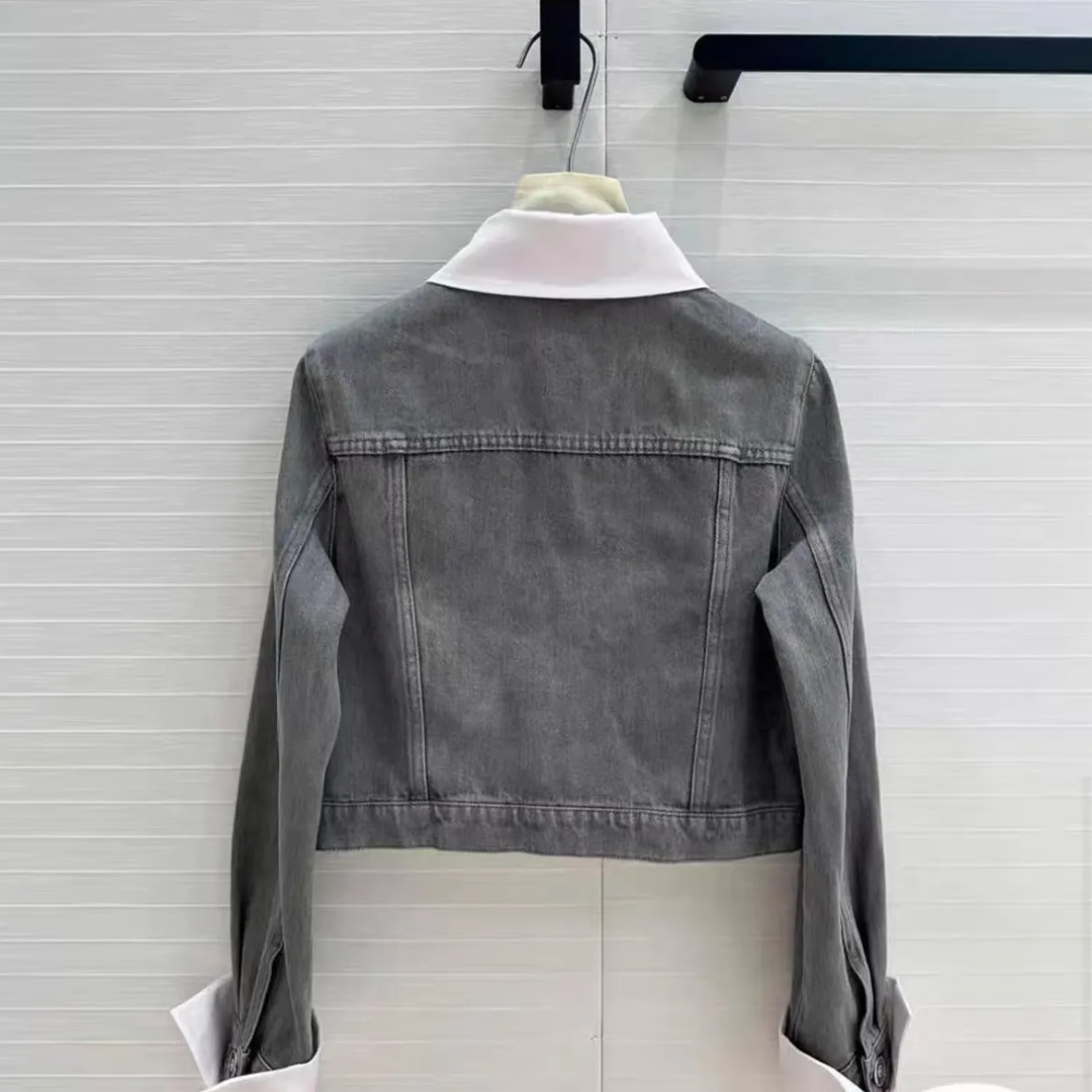 Women's Denim Jacket - Fashion Cowboy Jean Coat Casual Outerwear