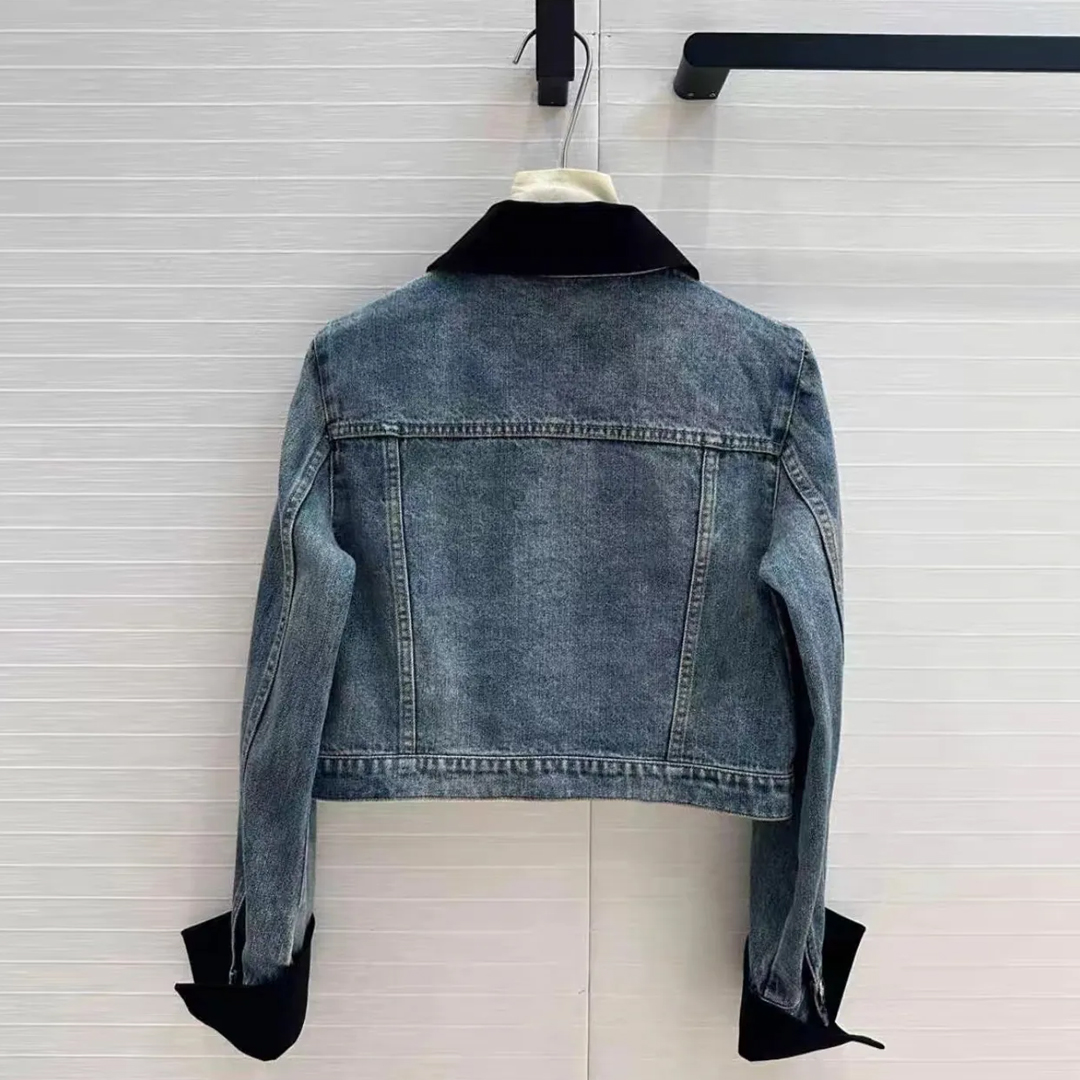 Women's Denim Jacket - Fashion Cowboy Jean Coat Casual Outerwear