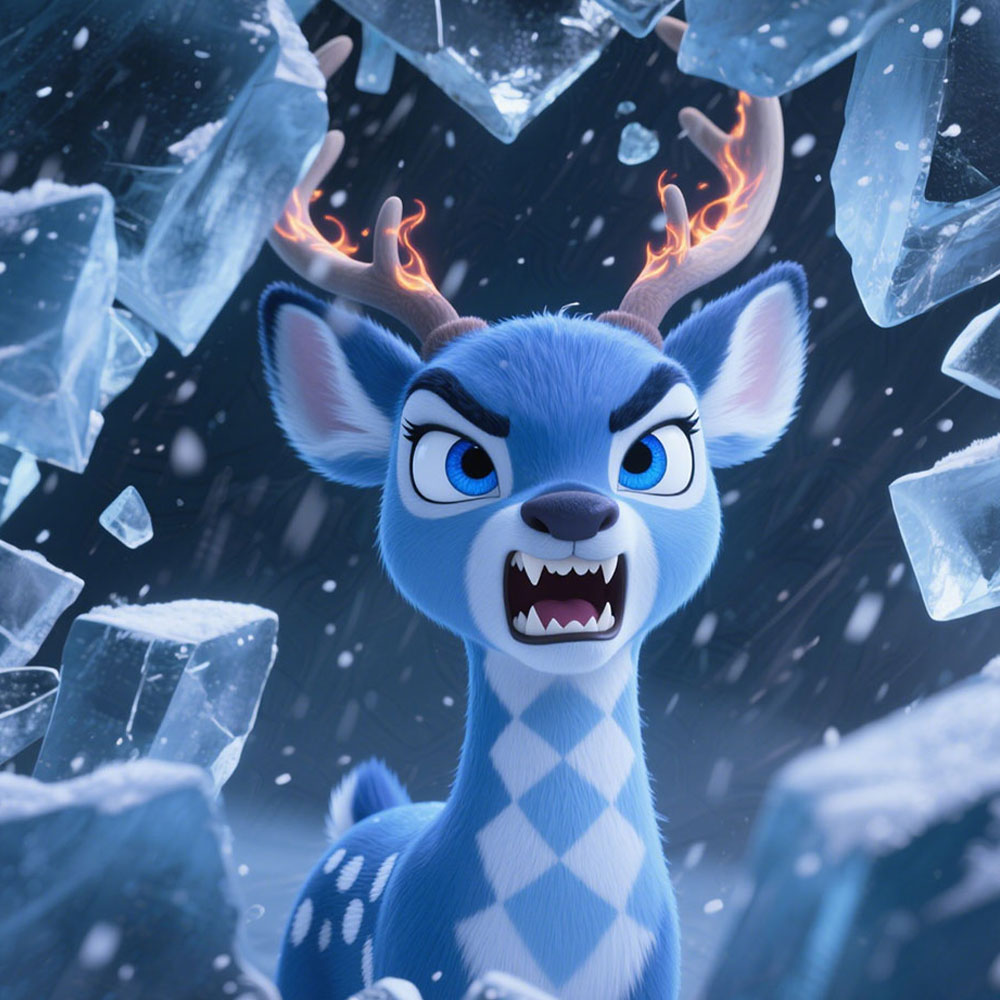 Burning Ice Deer Roar