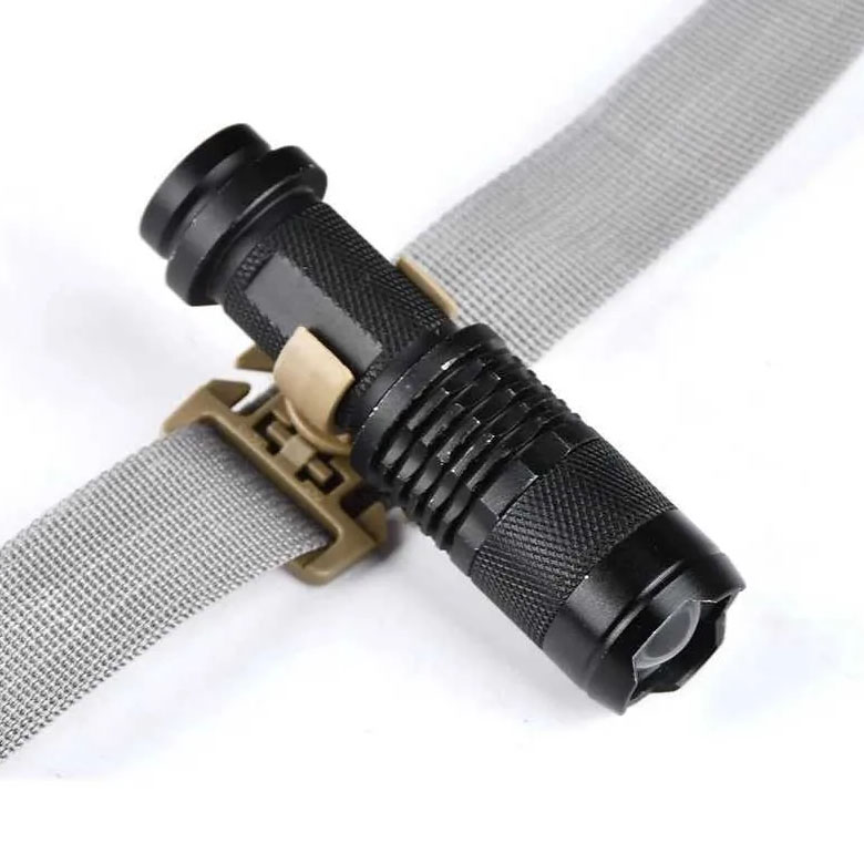 Tactical Backpack Vest System Shoulder Flashlight Outdoor Lighting High Brightness Flash Rotatable Mountaineering Flashlight