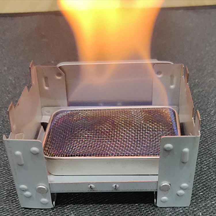 Outdoor Alcohol Stove Stainless Steel Mini Alcohol Furnace Portable Lightweight Alcohol Burner for Camping Picnic