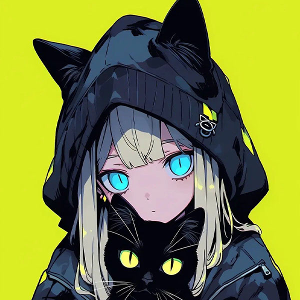 Phantom Cat Spirit and Girl