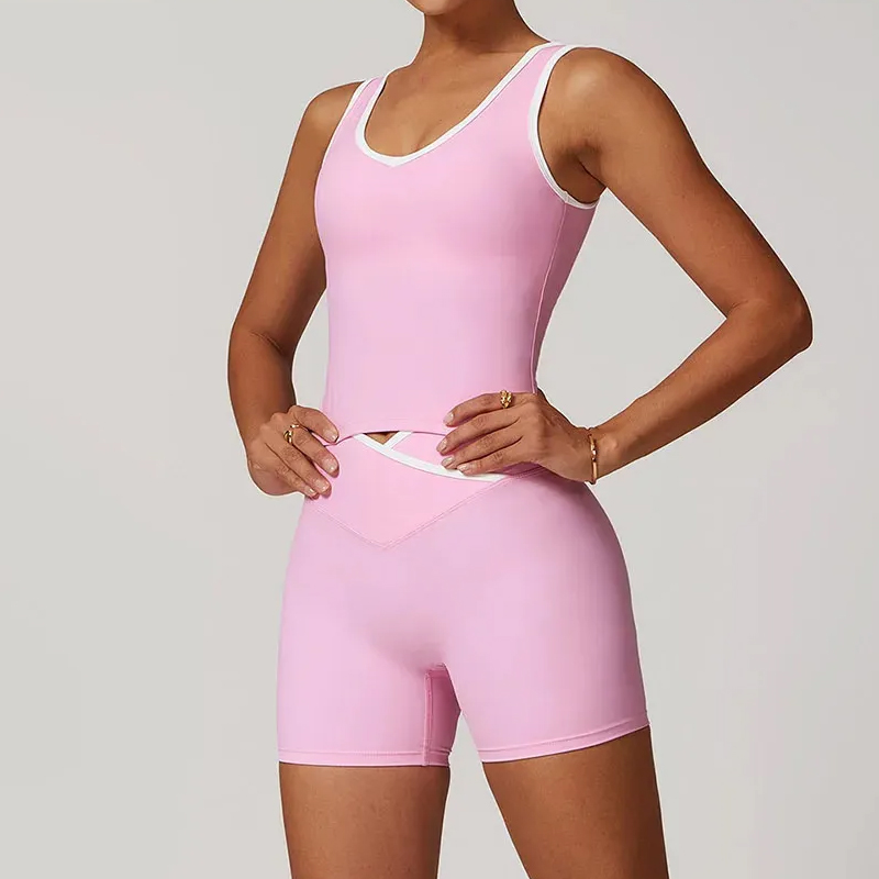 Two-Piece Set for Women, Sports Bra and Cropped Top with High-Waist Flared Leggings for Gym Fitness
