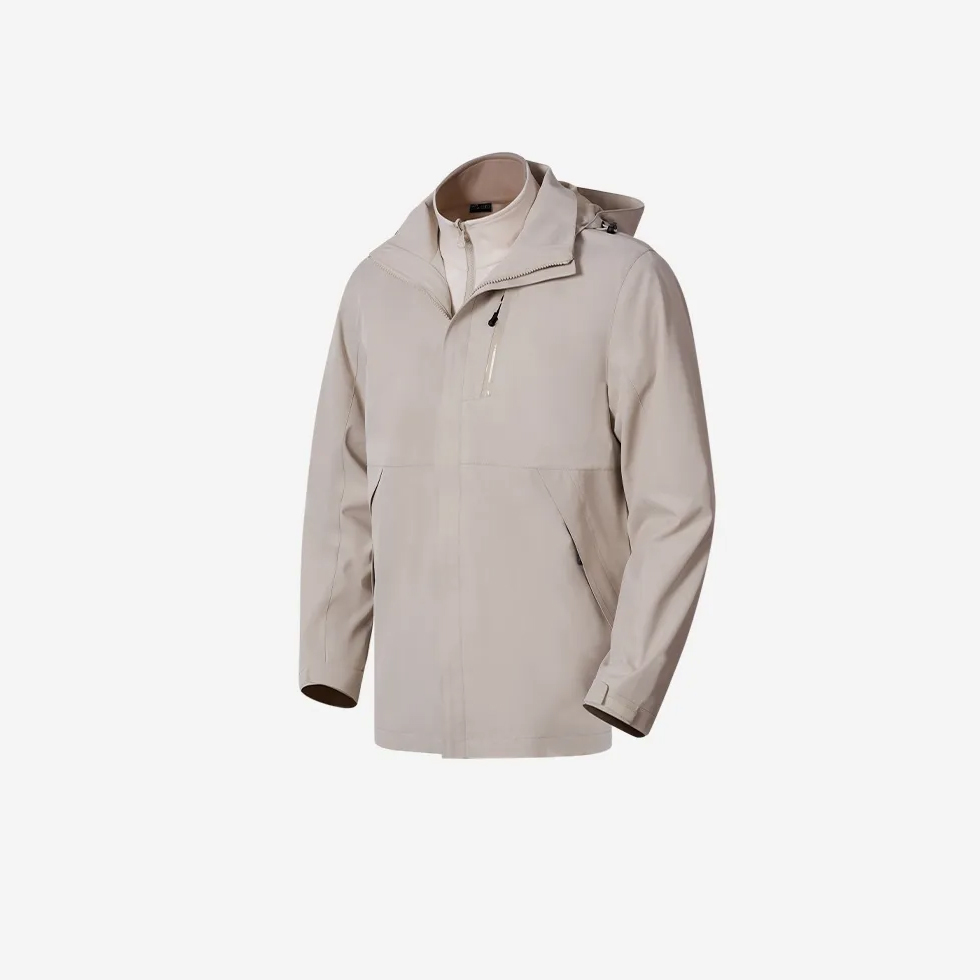 Men's Outdoor Jacket With Zipper Waterproof Windpr...