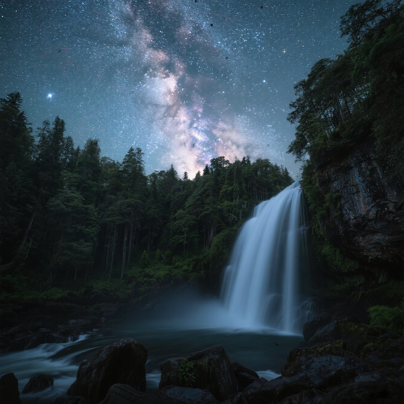 Forests And Waterfalls