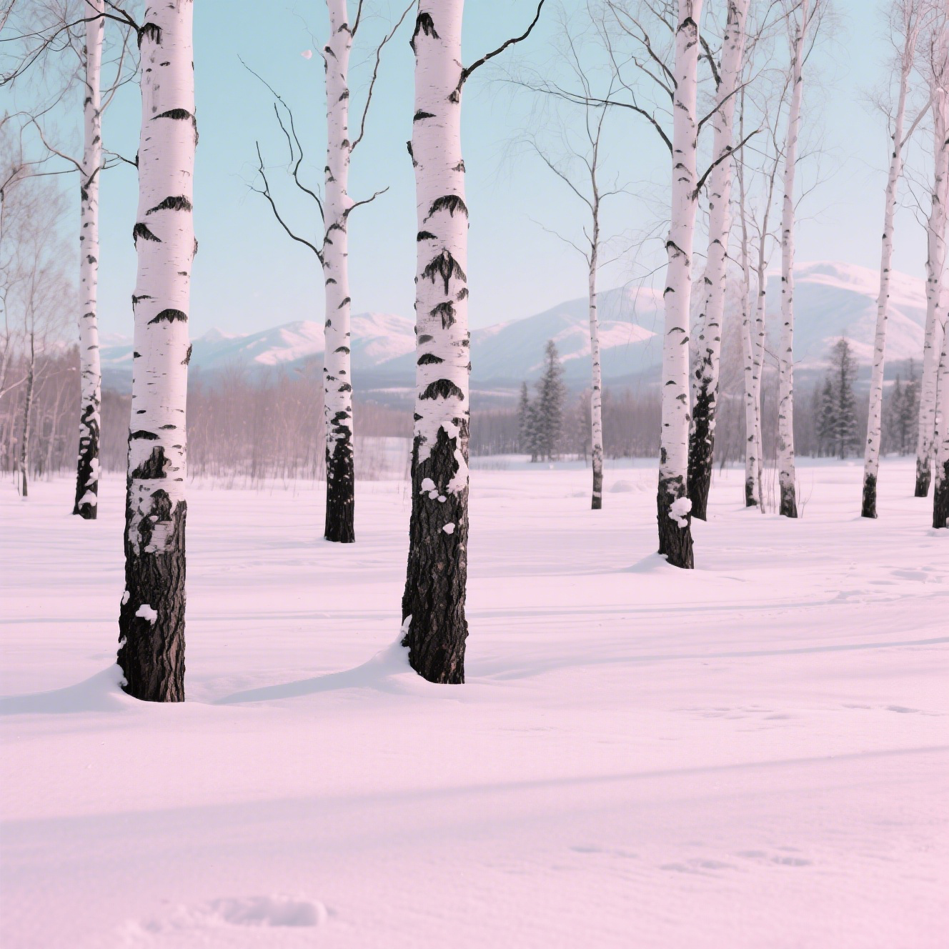 The Tranquil Birch Forest