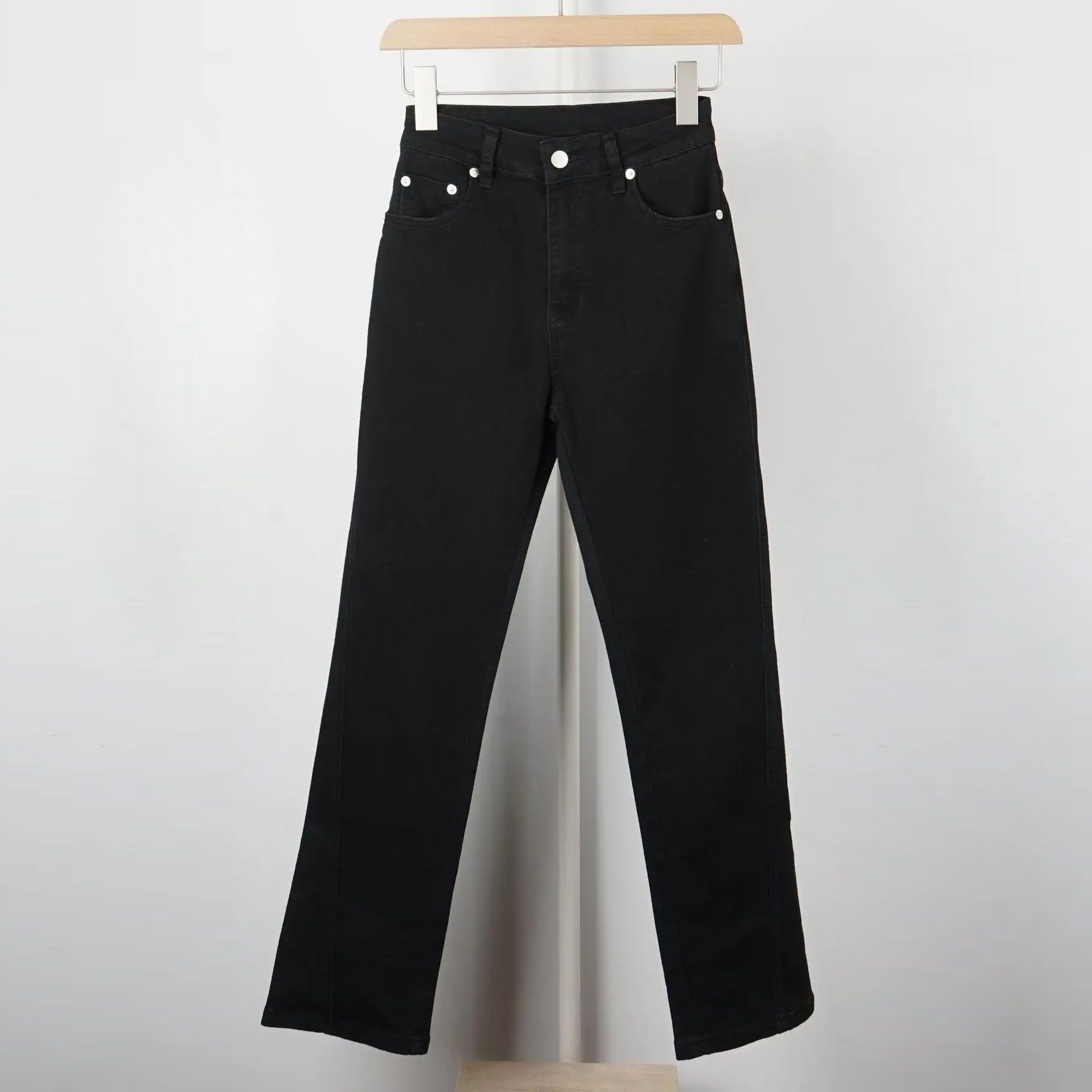 Ladies Jeans Versatile Women's High-Waisted Slim Do Old Washed Twisted Denim Trouser