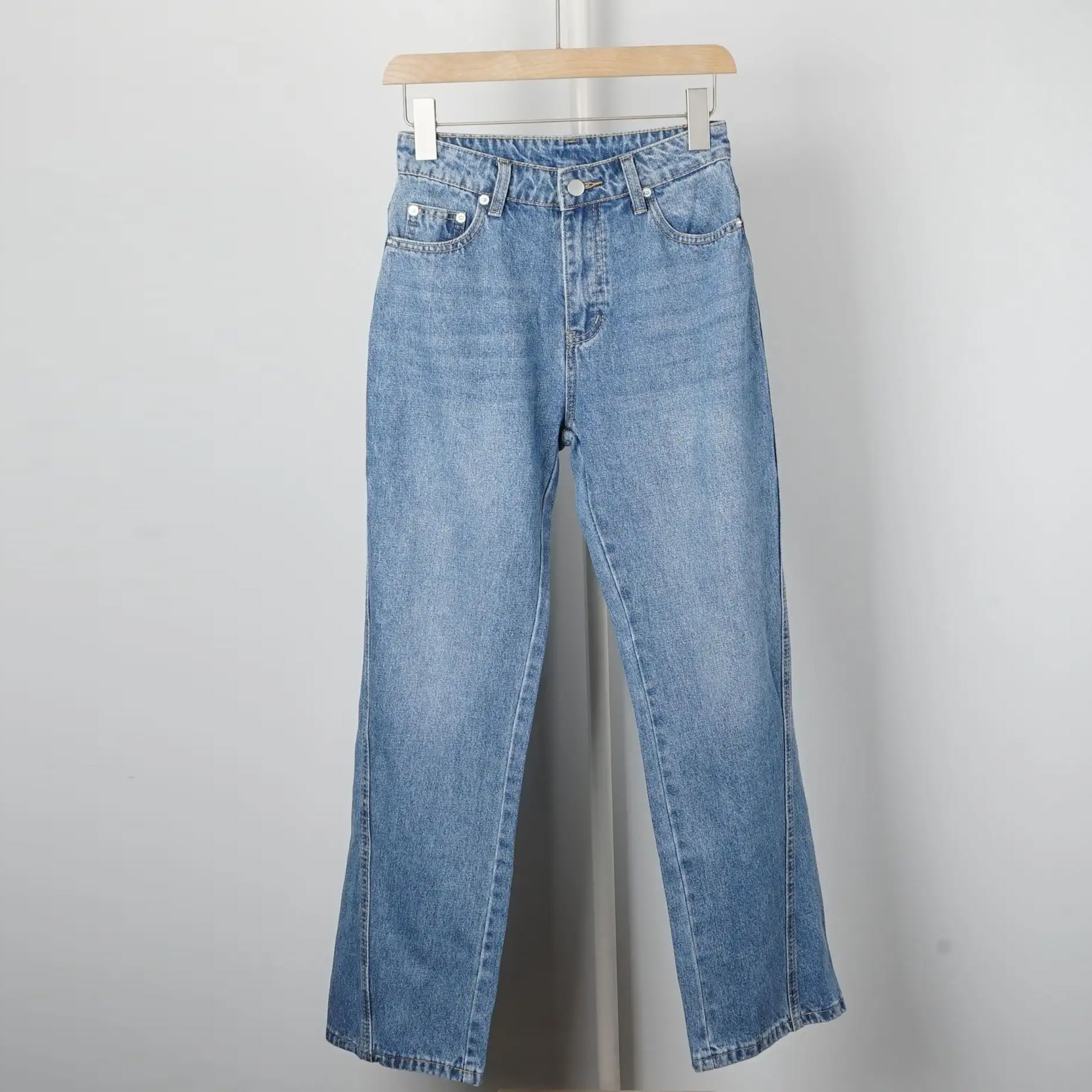 Ladies Jeans Versatile Women's High-Waisted Slim D...