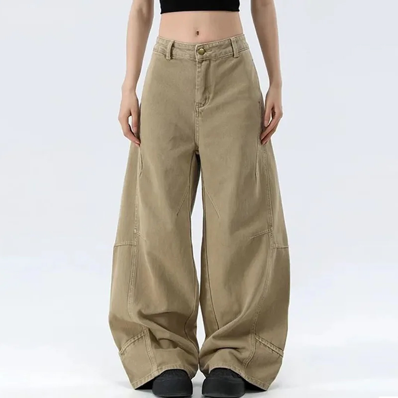 Retro Wide Leg Jeans Women Casual Loose High Waist...