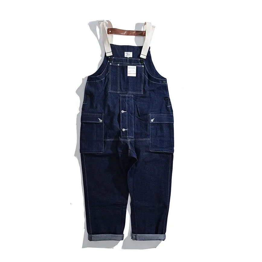 Men Tooling Jumpsuit Men Suspender Denim Trousers People Overalls Loose Casual Overalls For Men