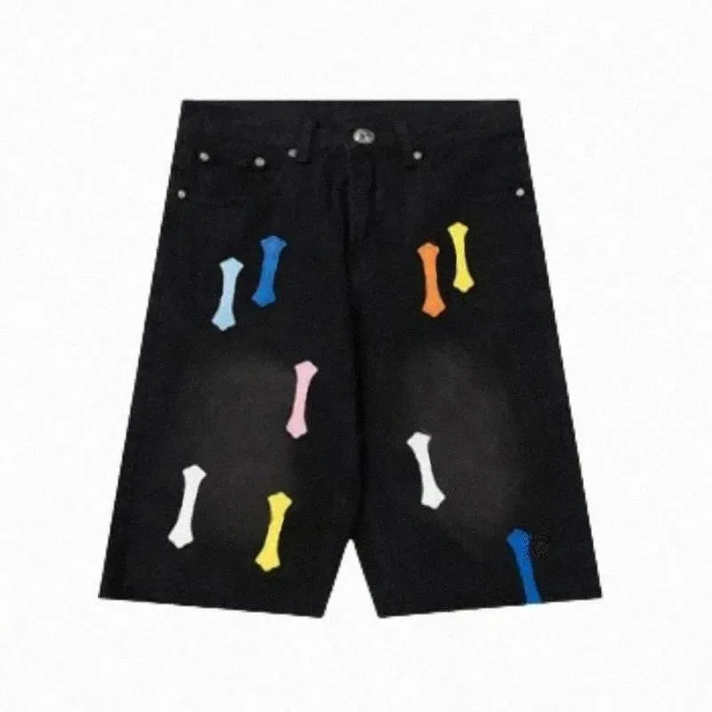 Shorts Denim Jeans Men Jeans Retro Versatile Loose Straight Denim Shorts Casual