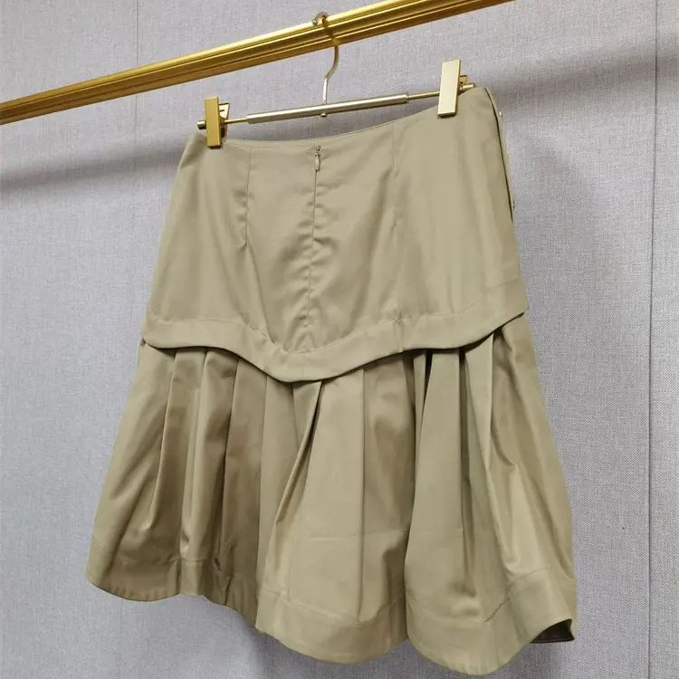 Women's High Waist Mini Skirt Preppy Style Splicing Ladies Short