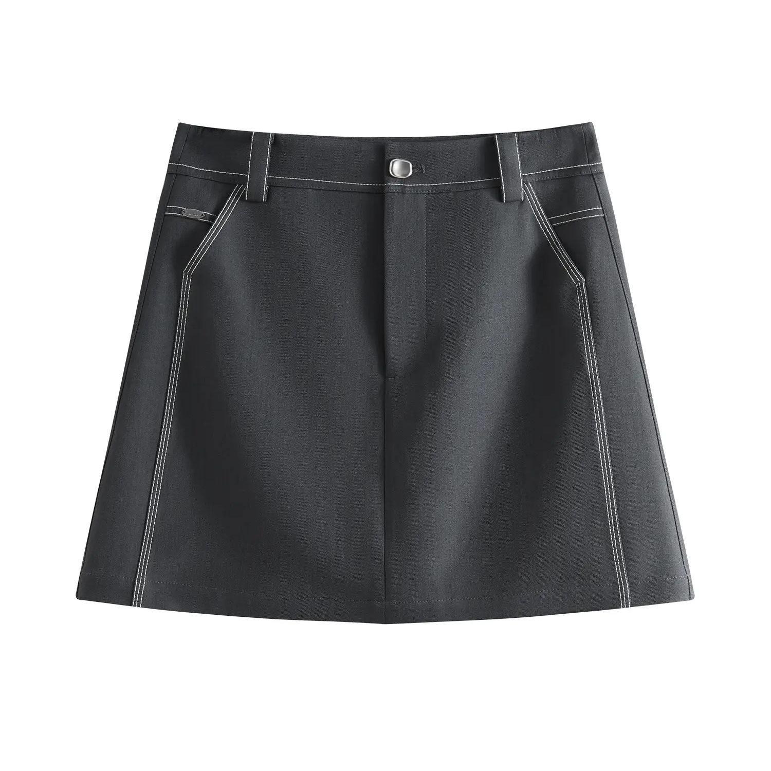 Women Mini Short Skirt Spring Commuter Skirt For Women Temperament Twill A-Line Female Skirts