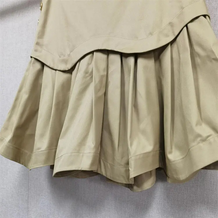 Women's High Waist Mini Skirt Preppy Style Splicing Ladies Short