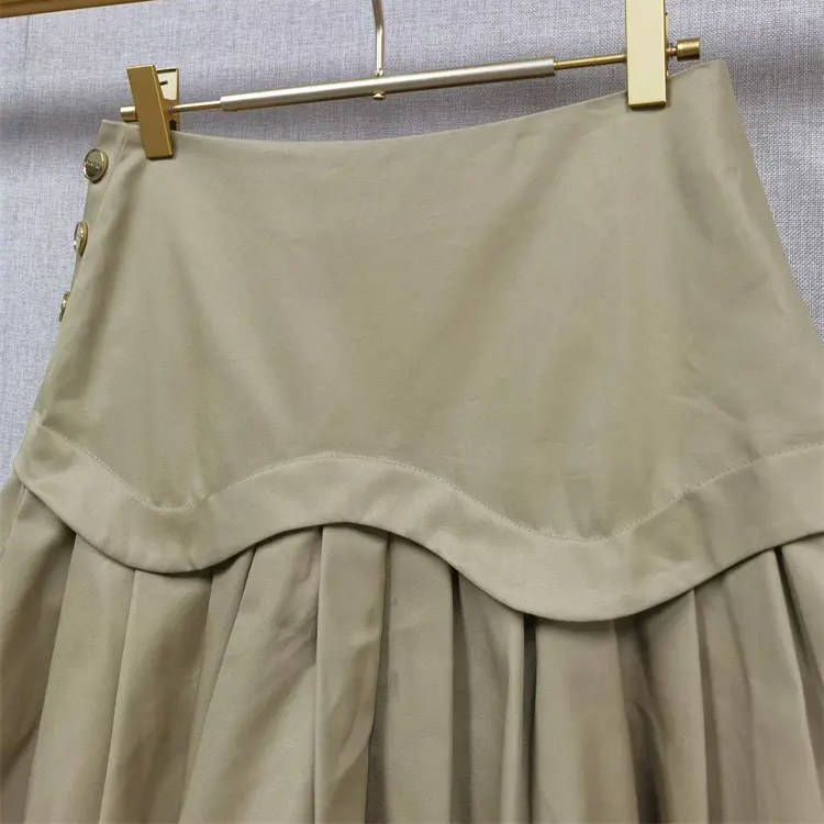 Women's High Waist Mini Skirt Preppy Style Splicing Ladies Short