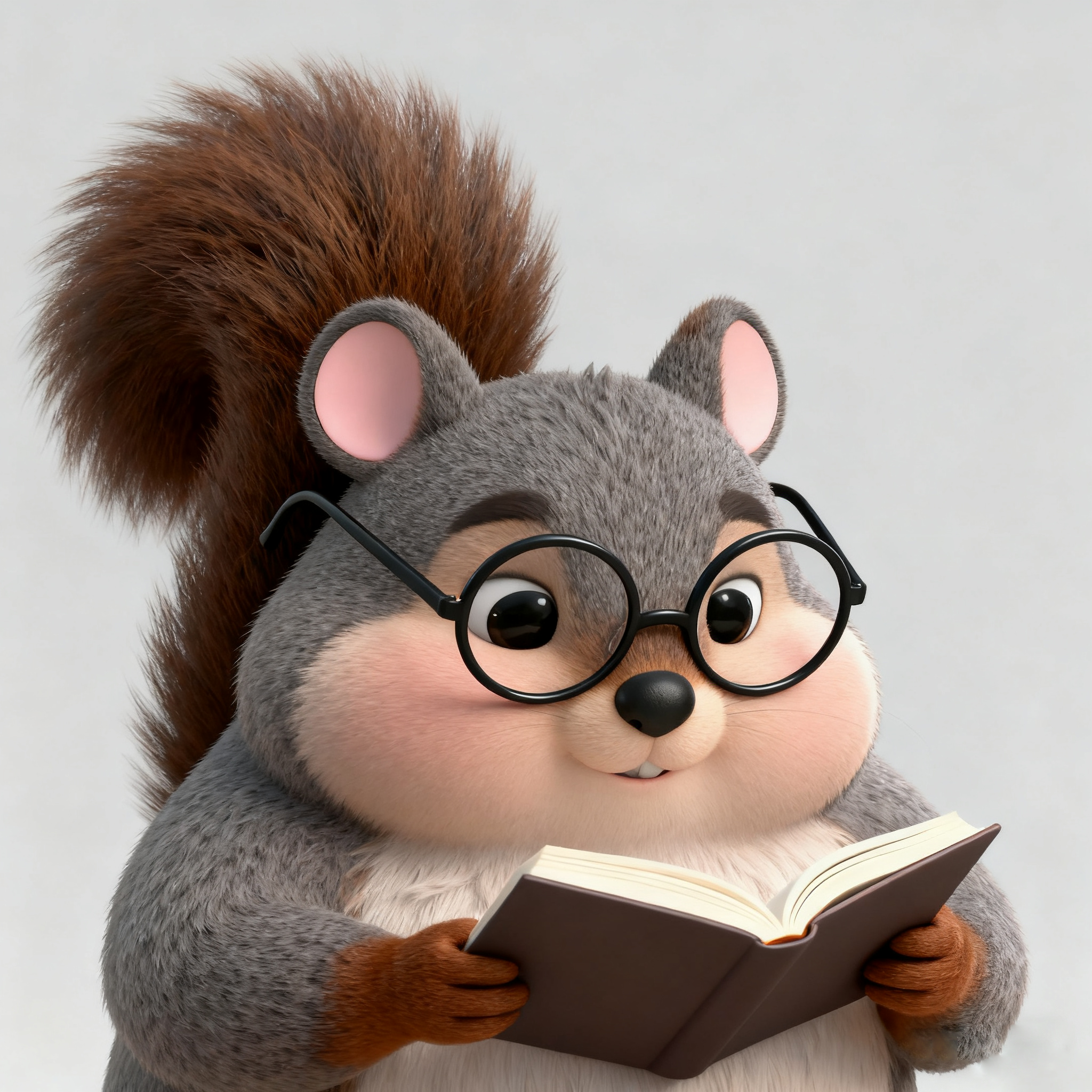 Grey Squirrel Toby Is Currently Reading