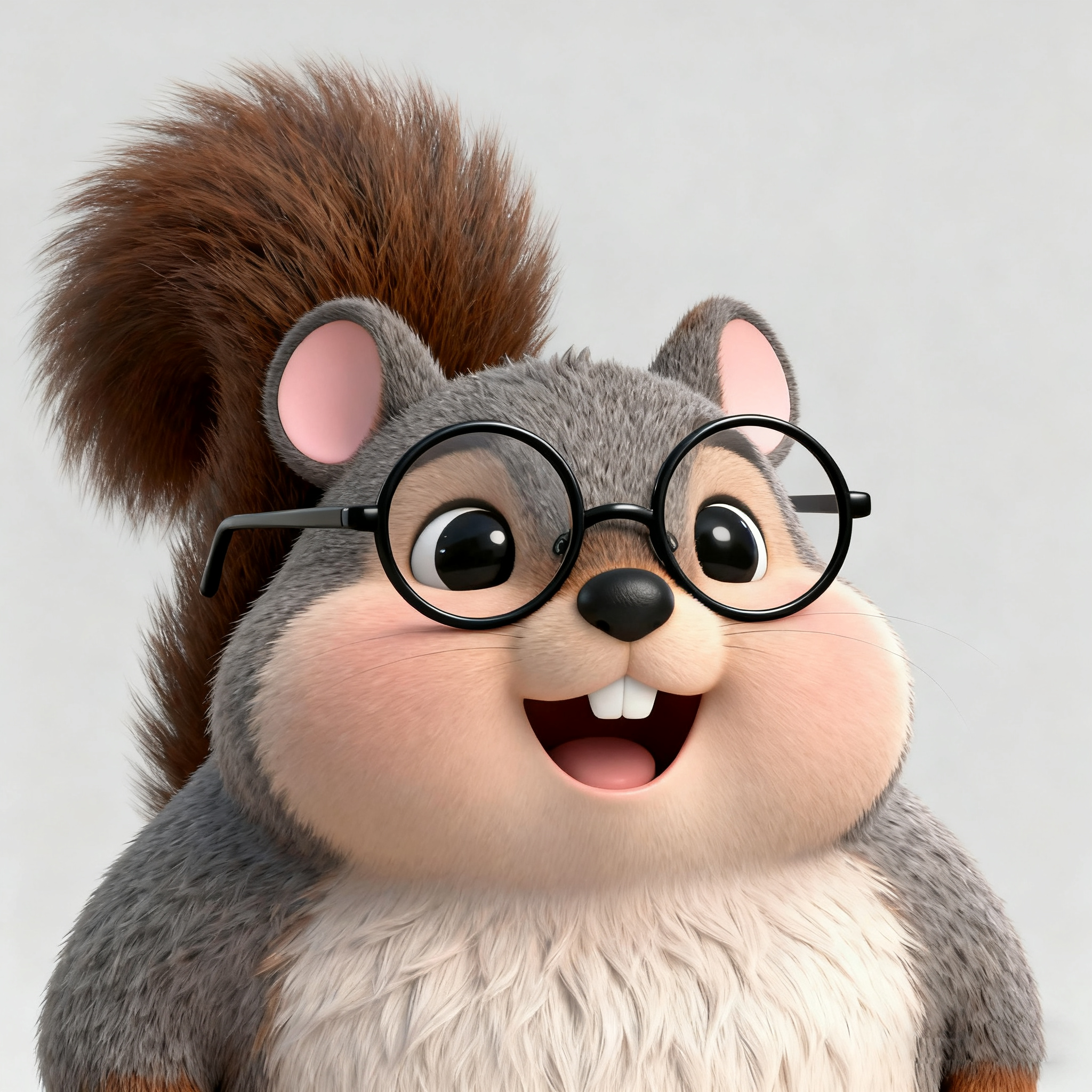 Grey Squirrel Toby Is Very Happy