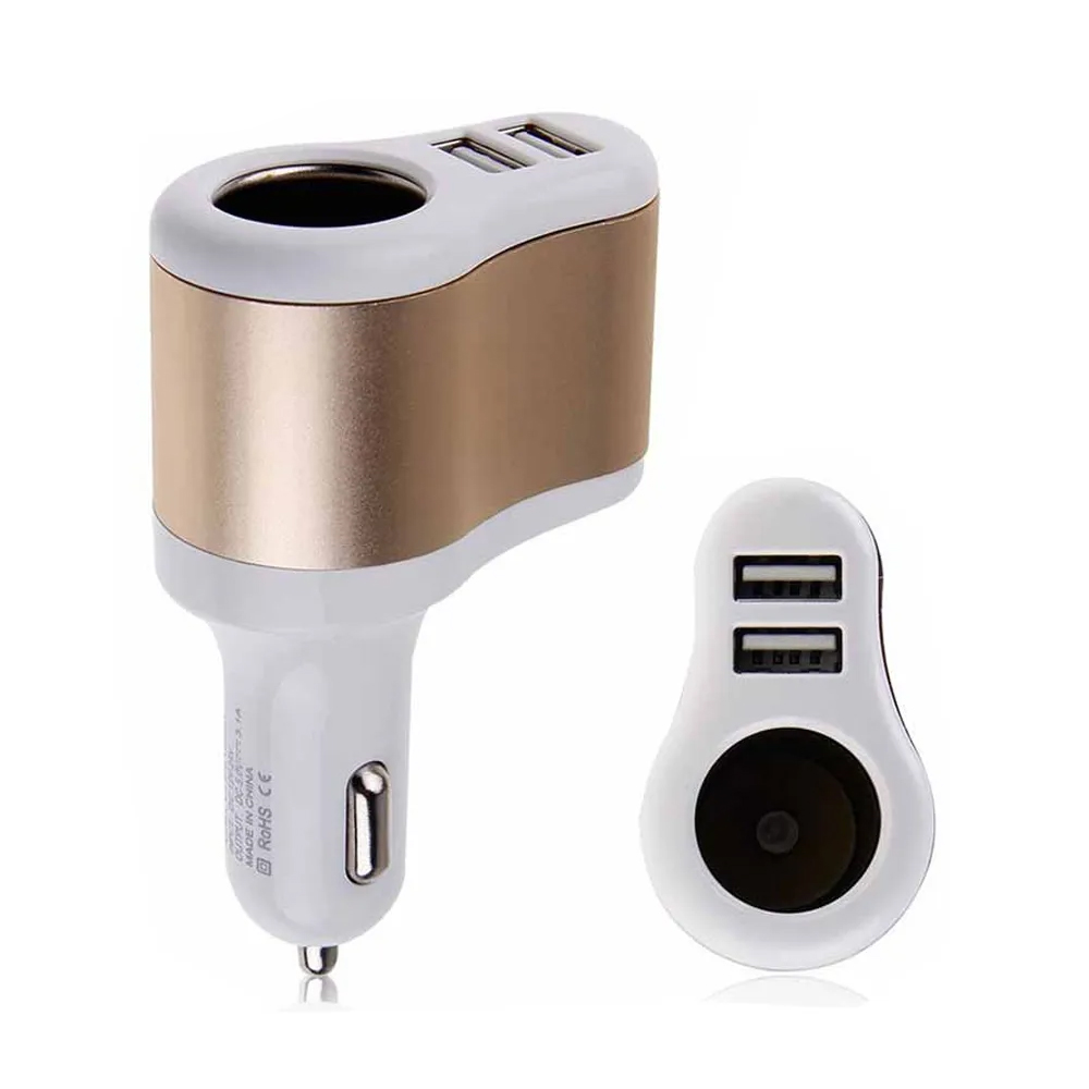 Dual USB Car Cigarette Lighter Interior Charger 12V 24V