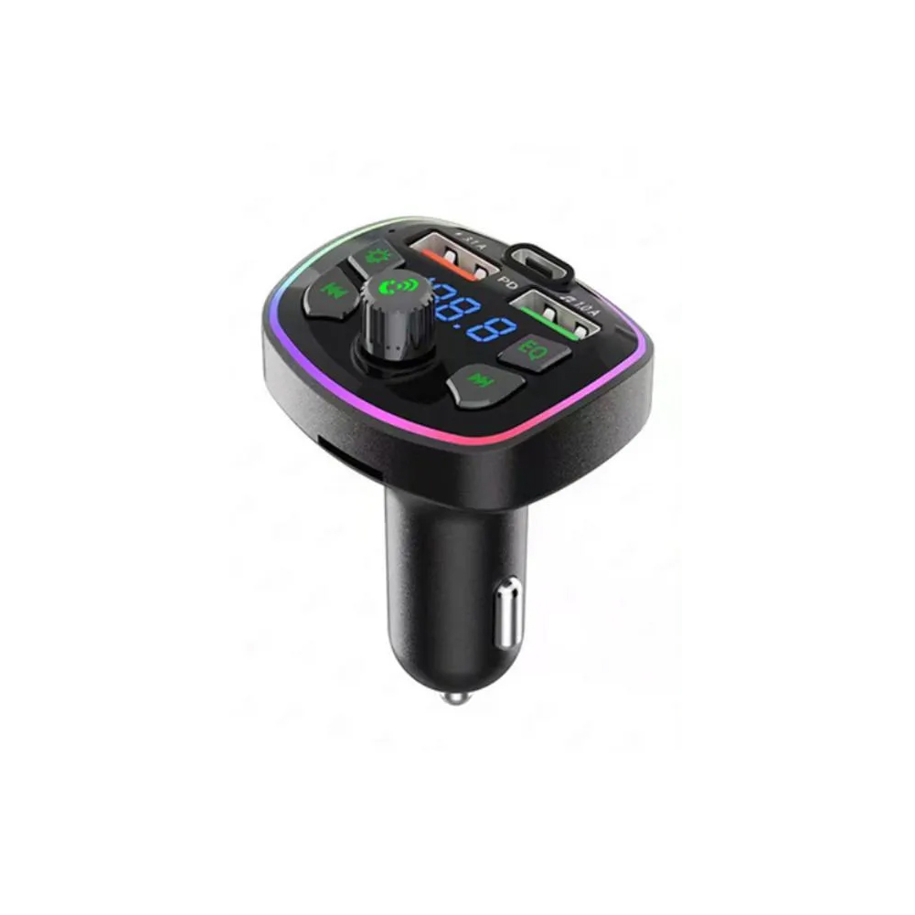 Car Cigarette Lighter PD 18W Type-C Dual USB 4.2A Fast Charger Colorful Ambient Light Cigarette lighter