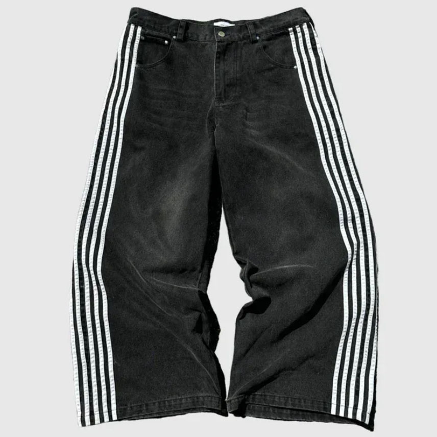 Men's Jeans Baggy High Quality Sweatpants Hip Hop Casual Wide Leg Denim Pants Streetwear