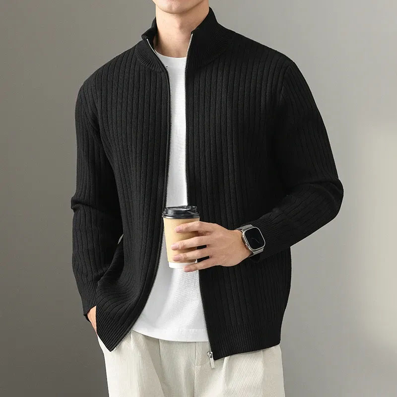 Men's Sweaters Sweater Cardigan Men Fashion Loose Casual Zipper Knitted Jacket Man Streetwear Jumper Coat Outerwear