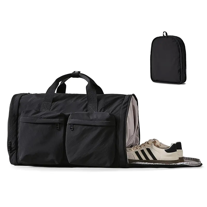 Folding Travel Bag Large Capacity Fashion Bag Handle Bag Lightweight Sports Gym Bag With Separate Shoe Compartment