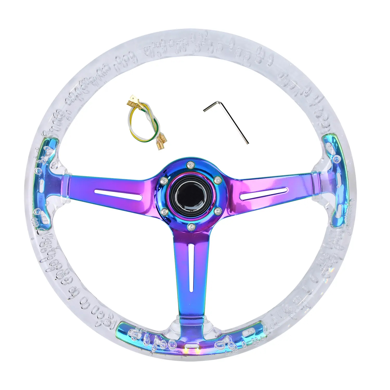 Universal Car Acrylic Transparent Modified Sports Car Steering Wheel