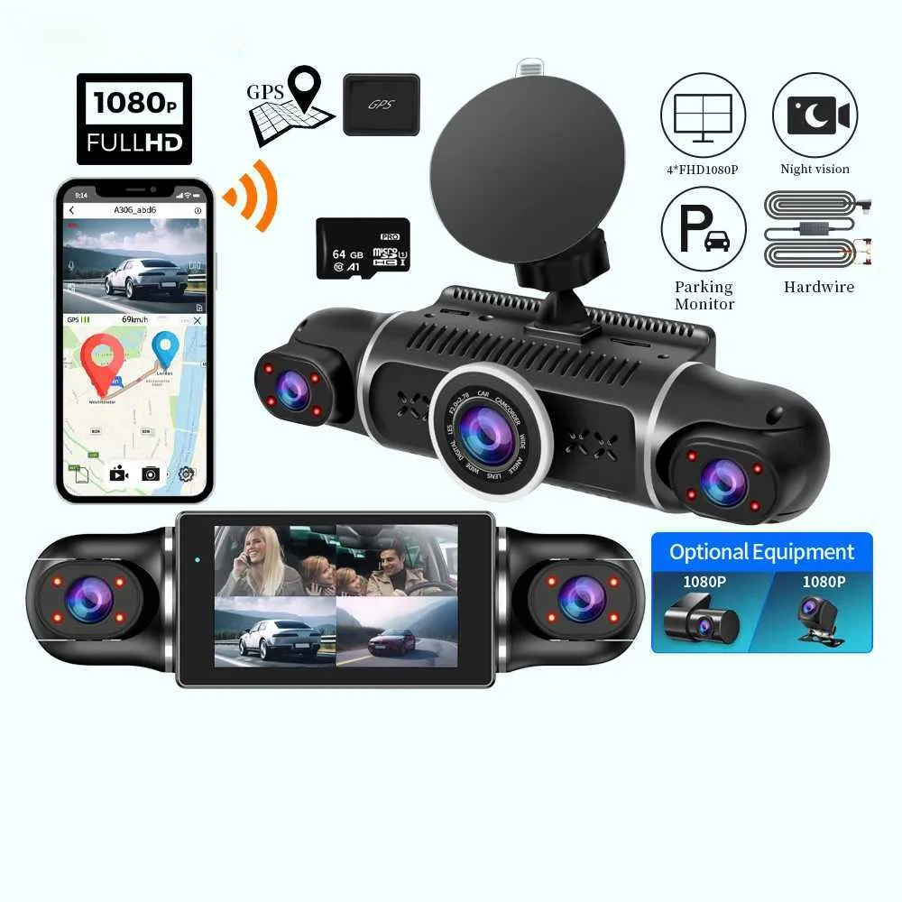 270-Degree Car DVR Dash Cam 1080P Rear Camera Driving Recorder 24H Parking Monitoring WiFi 270-Degree Car DVR Dash Cam 1080P Rear Camera Driving Recorder 24H Parking Monitoring WiFi