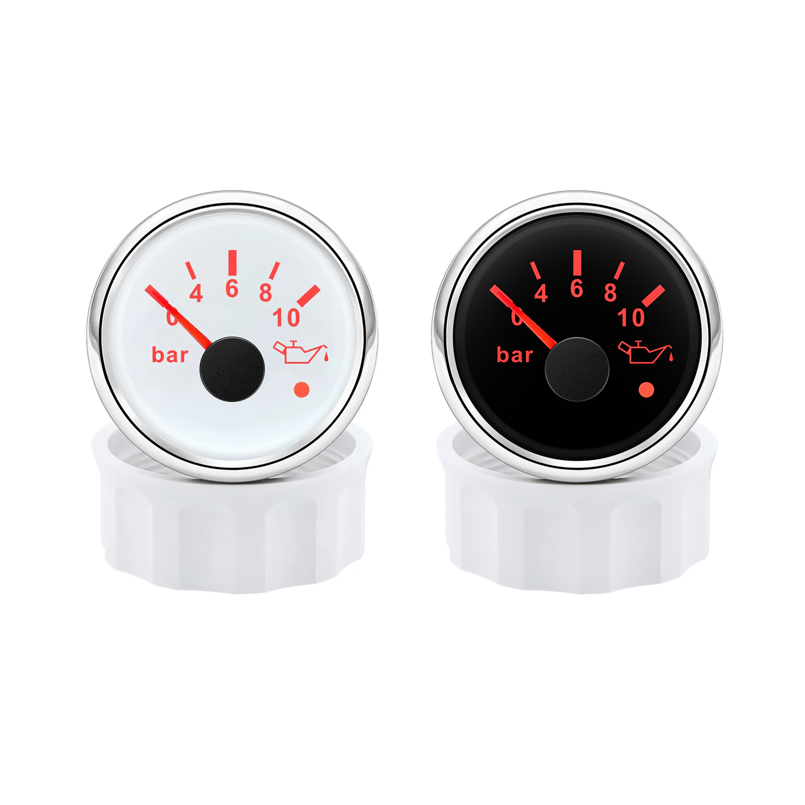 Oil Pressure Gauge with Alarm Red Light Oil Pressu...