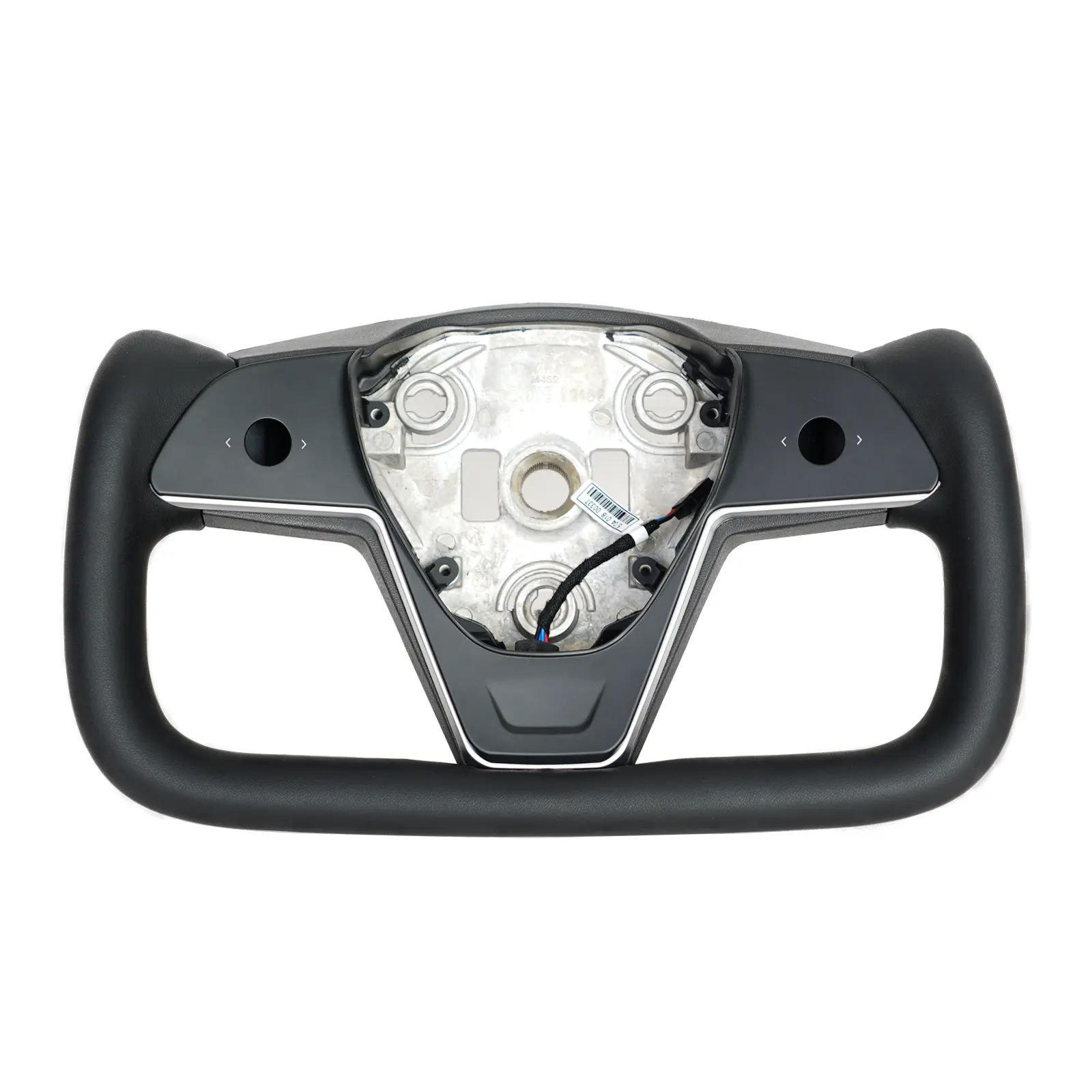 Black Microfiber Leather Steering Wheel, No Front Trim, Suitable For Tesla With Heating Function Black Microfiber Leather Steering Wheel, No Front Trim, Suitable For Tesla With Heating Function