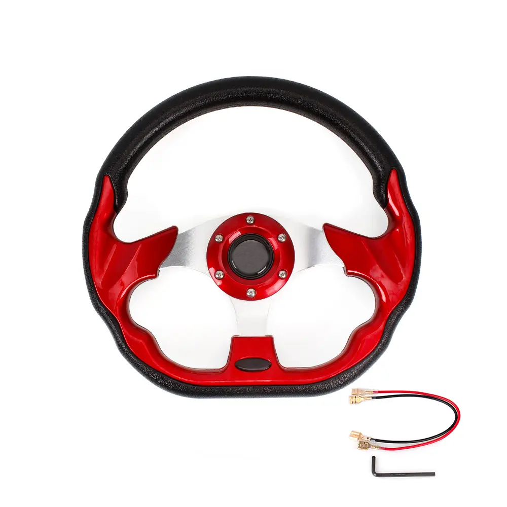 Car Sports Steering Wheel Racing Golf Cart Aluminum Alloy PU D Type Car Sports Steering Wheel Racing Golf Cart Aluminum Alloy PU D Type